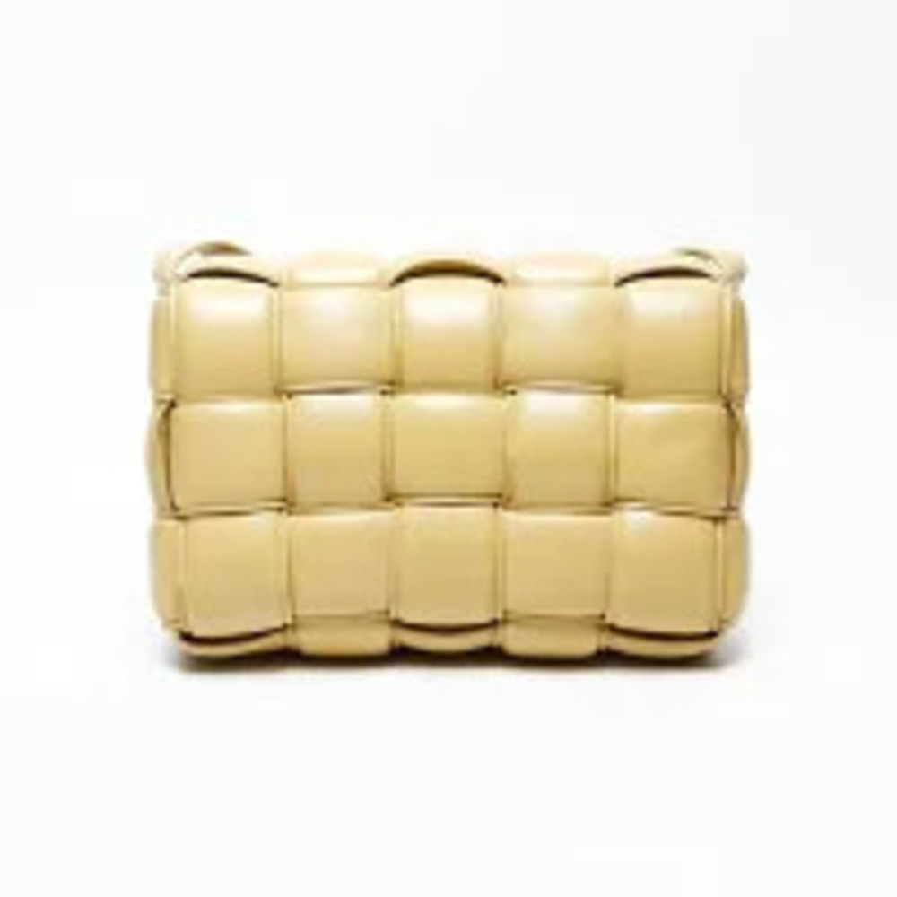Bottega Veneta Intrecciato Cassette Padded Shoulder Bag Yellow